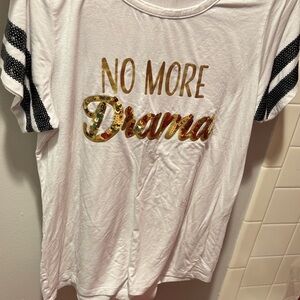 Gold and White Graphic Women's Tee